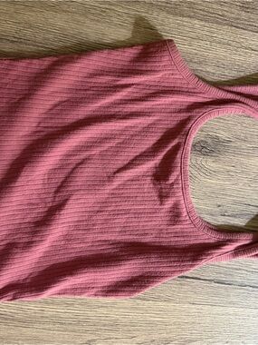 Lily Ribbed Tank Top - Rose